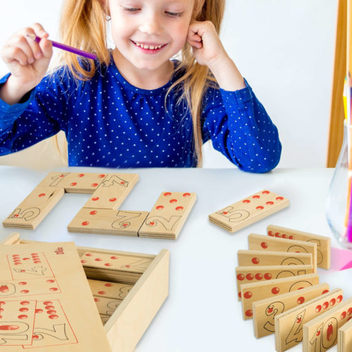 Domino Numeri e Quantità gioco da tavolo e di società per tutte le età-Dida