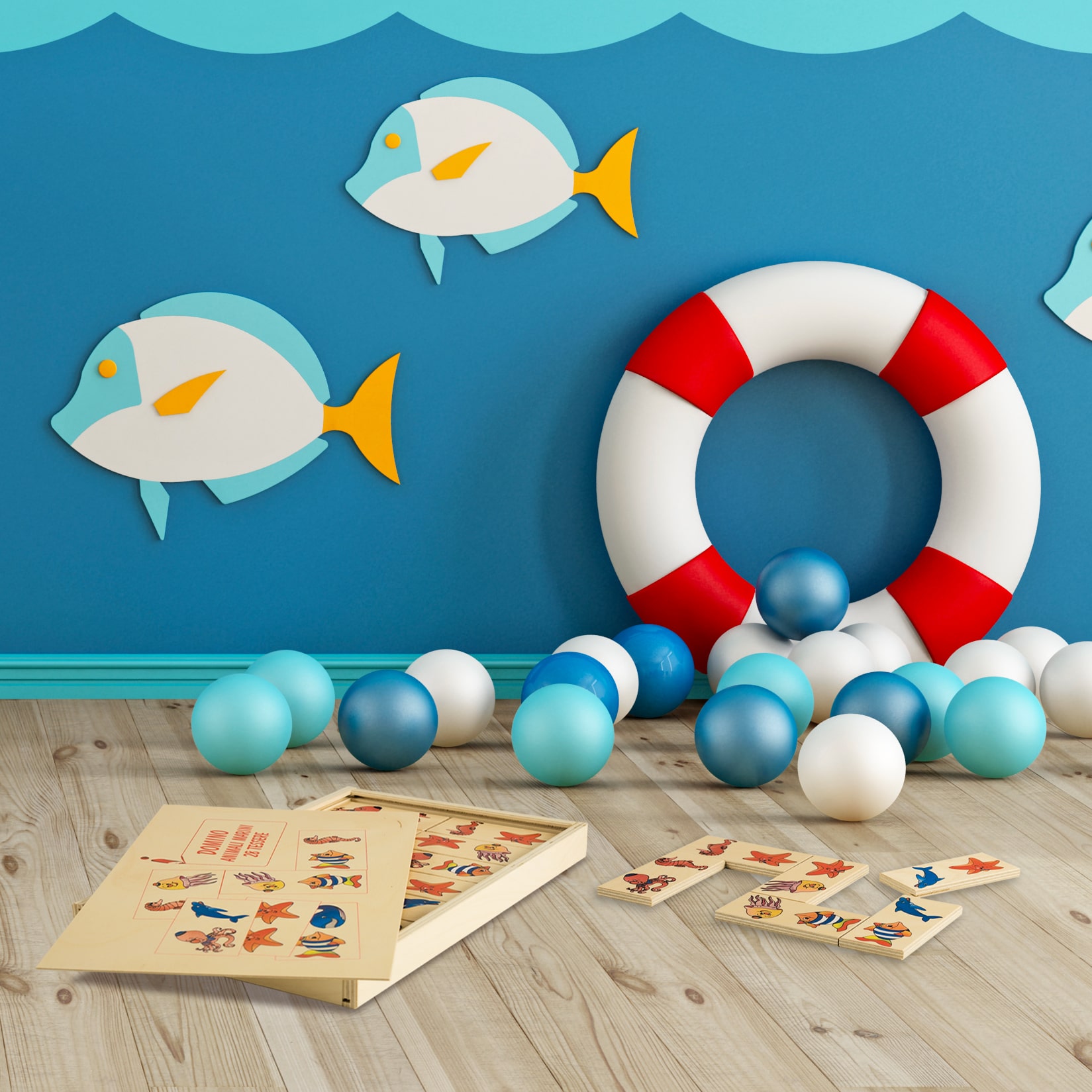 Domino animali marini gioco da tavolo per grandi e piccini-28 tessere -Dida Domino animali marini gioco da tavolo per grandi e piccini-28 tessere -Dida