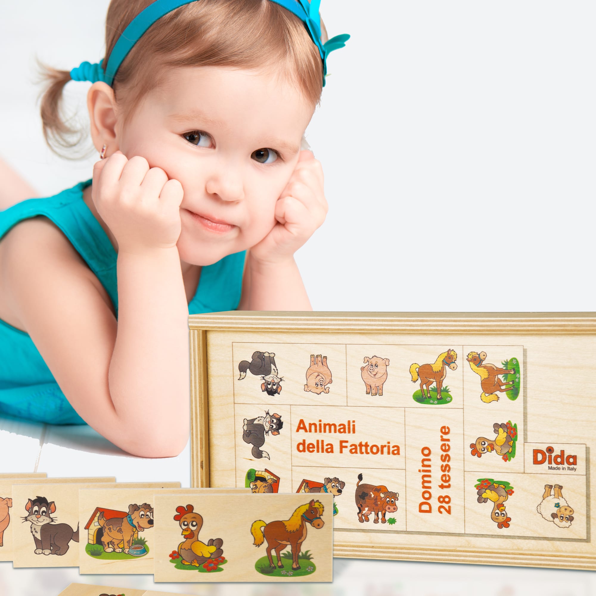 Domino Fattoria -gioco da tavolo con gli animali più amati dai bambini-Dida Domino Fattoria -gioco da tavolo con gli animali più amati dai bambini-Dida