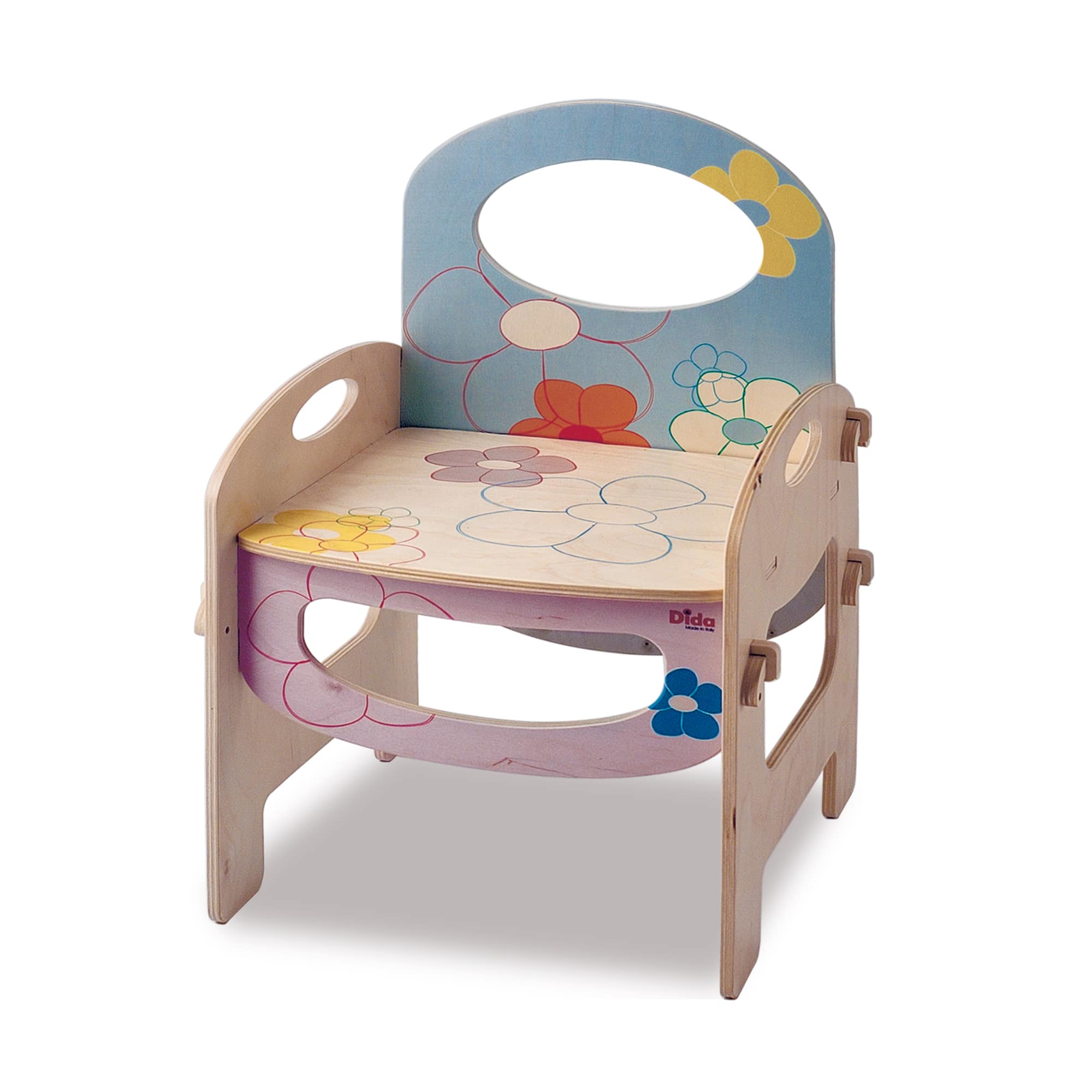 Sedia in legno Fiore per bambini arreda la cameretta, ma anche asili e scuole - Dida Sedia in legno Fiore per bambini arreda la cameretta, ma anche asili e scuole - Dida