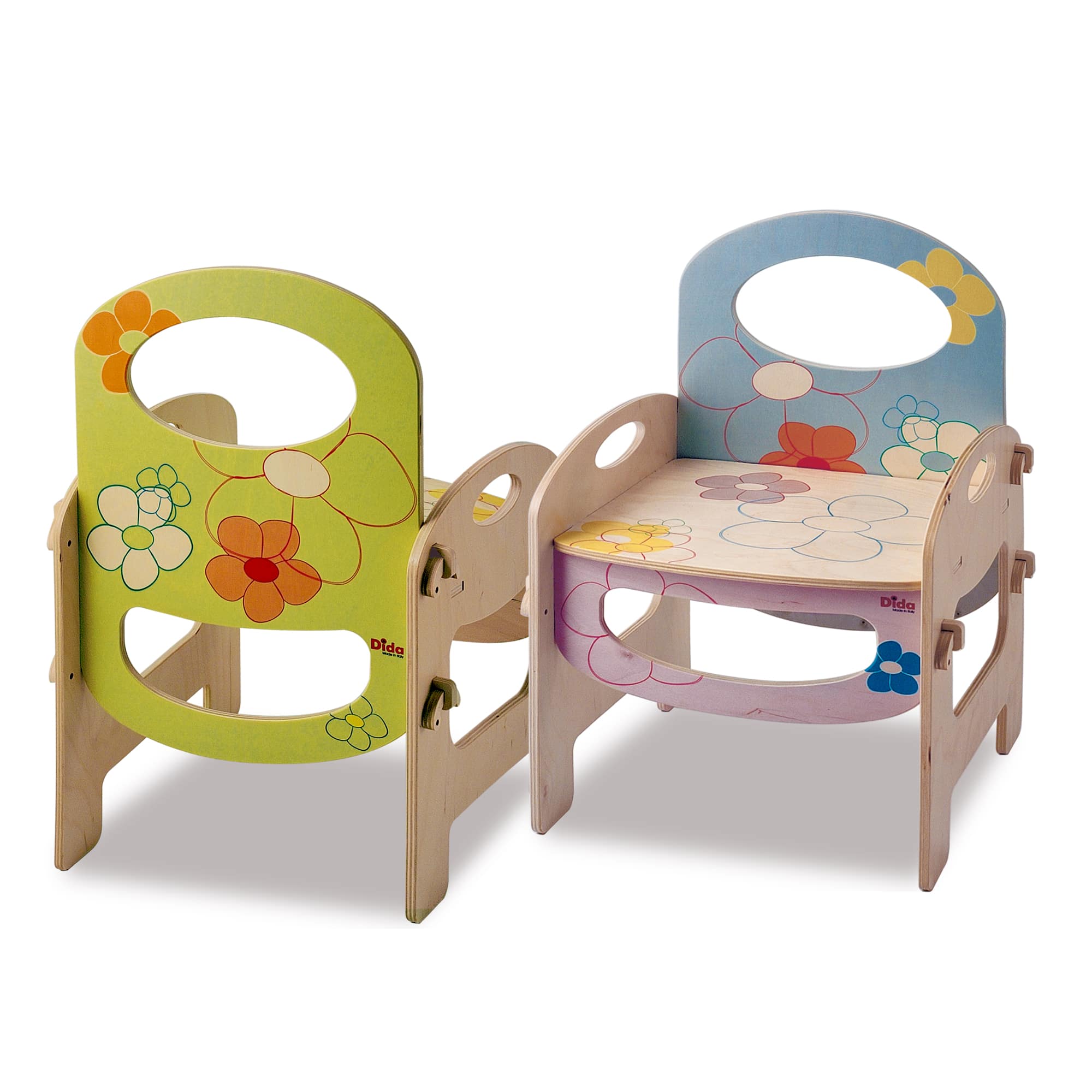 Sedia in legno Fiore per bambini arreda la cameretta, ma anche asili e scuole - Dida Sedia in legno Fiore per bambini arreda la cameretta, ma anche asili e scuole - Dida