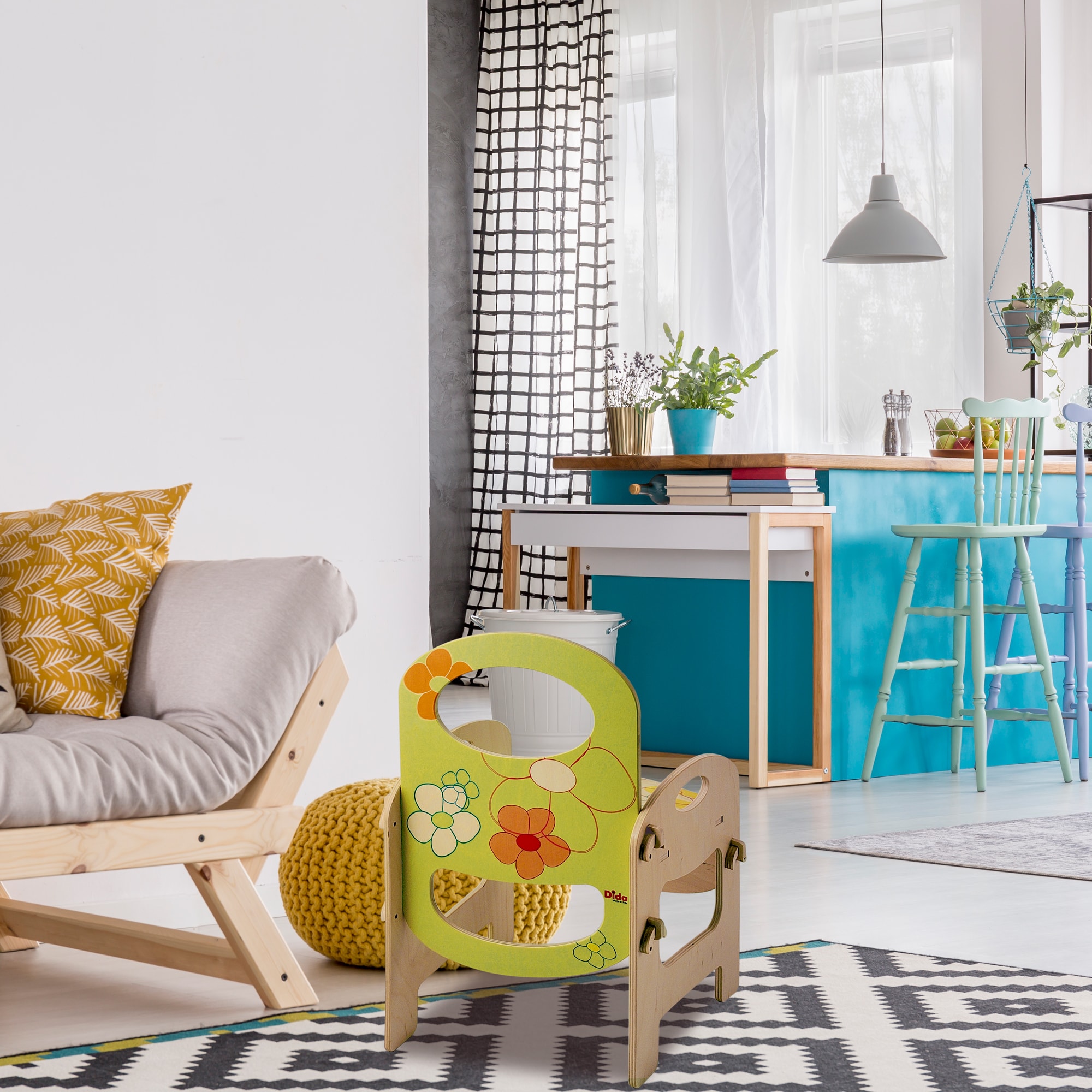 Sedia in legno Fiore per bambini arreda la cameretta, ma anche asili e scuole - Dida Sedia in legno Fiore per bambini arreda la cameretta, ma anche asili e scuole - Dida