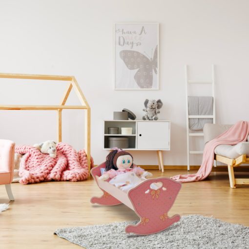 Culla per bambole Rosa gioco simbolico per bambini dai 2 anni di età -Dida