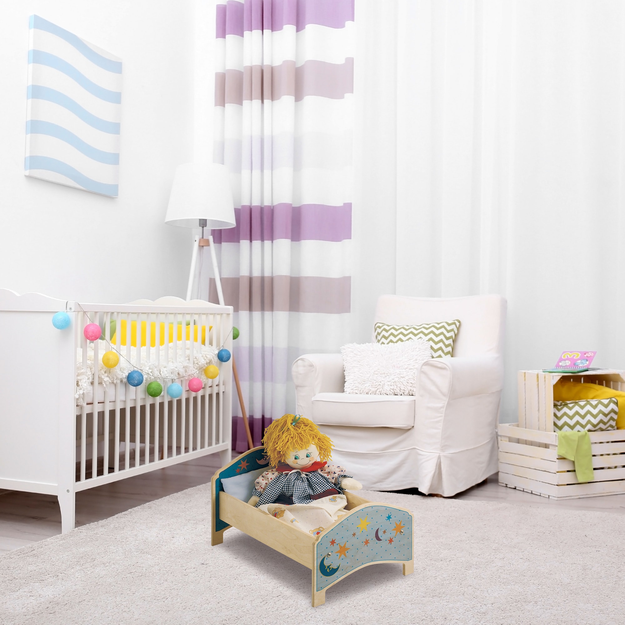 Lettino bambola Luna per giochi di imitazione di bambine dai 2 anni - Dida Lettino bambola Luna per giochi di imitazione di bambine dai 2 anni - Dida