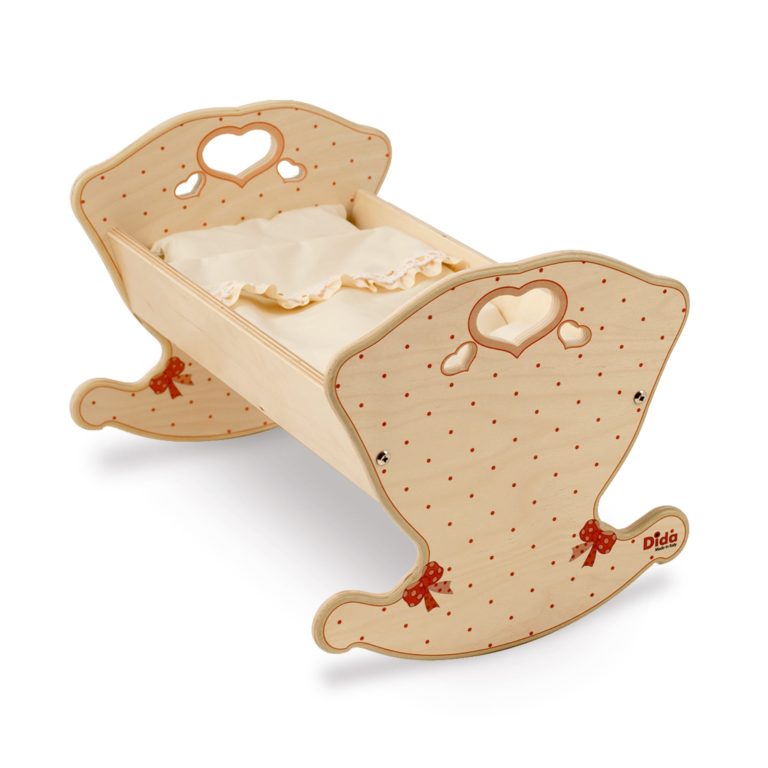 Petit Berceau Poupée En Bois Fabbrica Dei Sogni - Small Foot - Jouet Enfant 3 Ans+